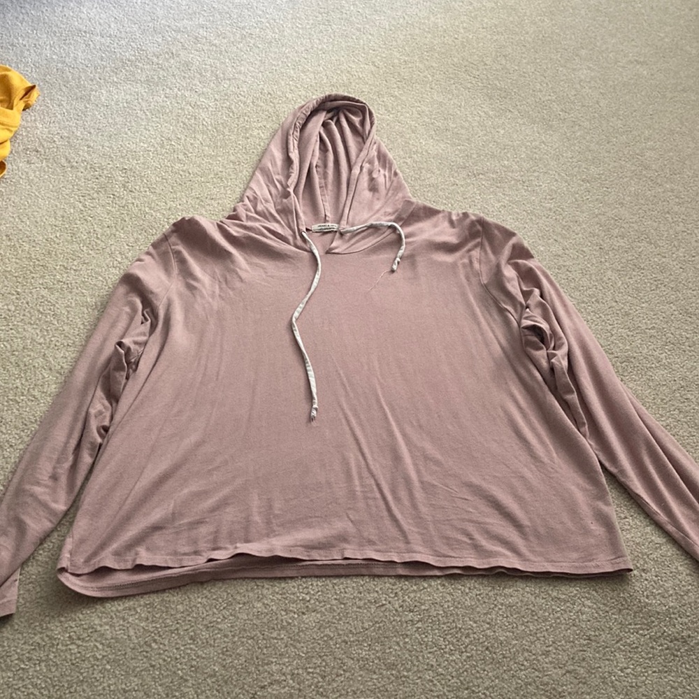 pink long sleeve with hood